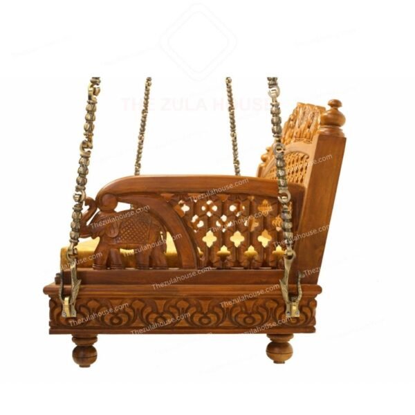 WS 001 - ELEPHENT CARVING SWING -WOODEN JHULA