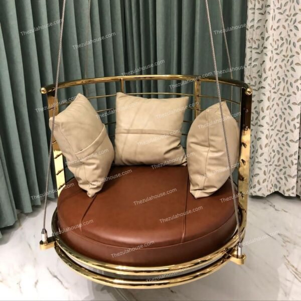 Simgle 07 - SS Round Swing- Gold Finish